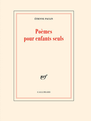 cover image of Poèmes pour enfants seuls